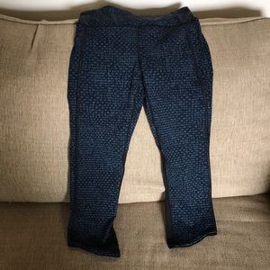 Lululemon crops with mesh cutouts